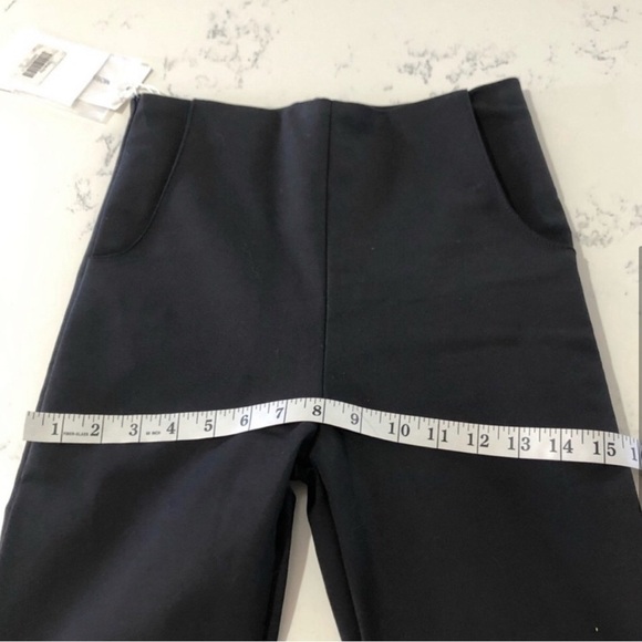 NEW MOSS STUDIO high rise crop black pants size:M. - Picture 7 of 13